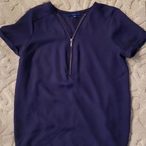 Cobalt Blue short sleeve blouse